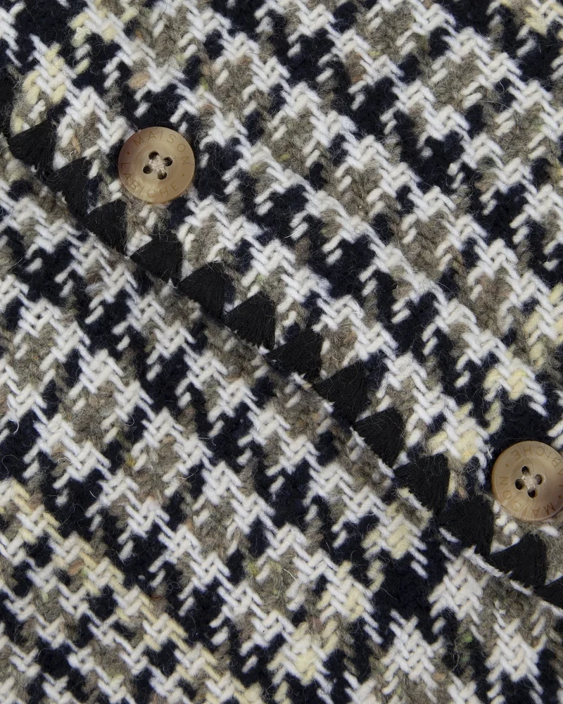 Maison Labiche Surchemise Minjoz en Laine Houndstooth