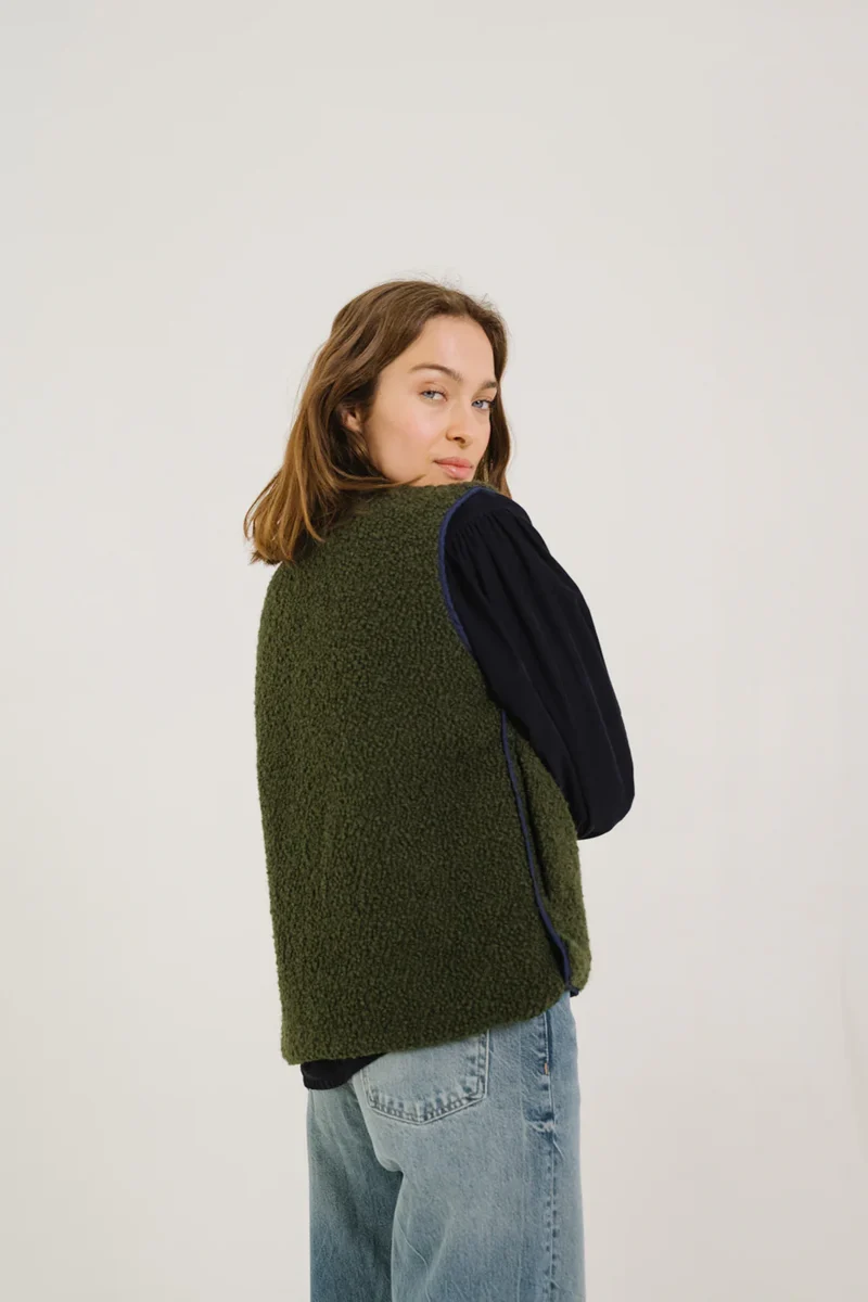 SacreCoeur Gilet Salyna en Laine Green