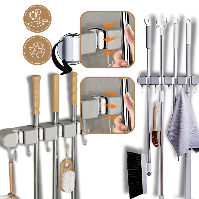 Porte-balai multifonctionnel