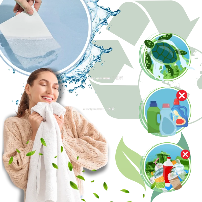 Bandes de lessive écologiques à dissolution rapide