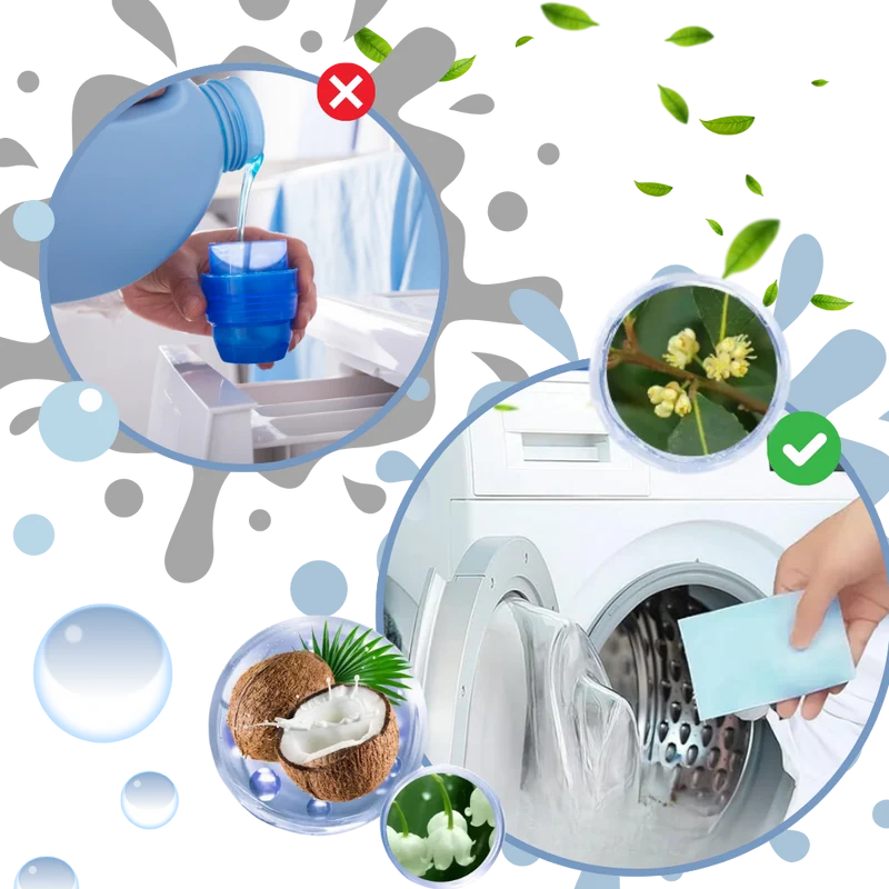 Bandes de lessive écologiques à dissolution rapide