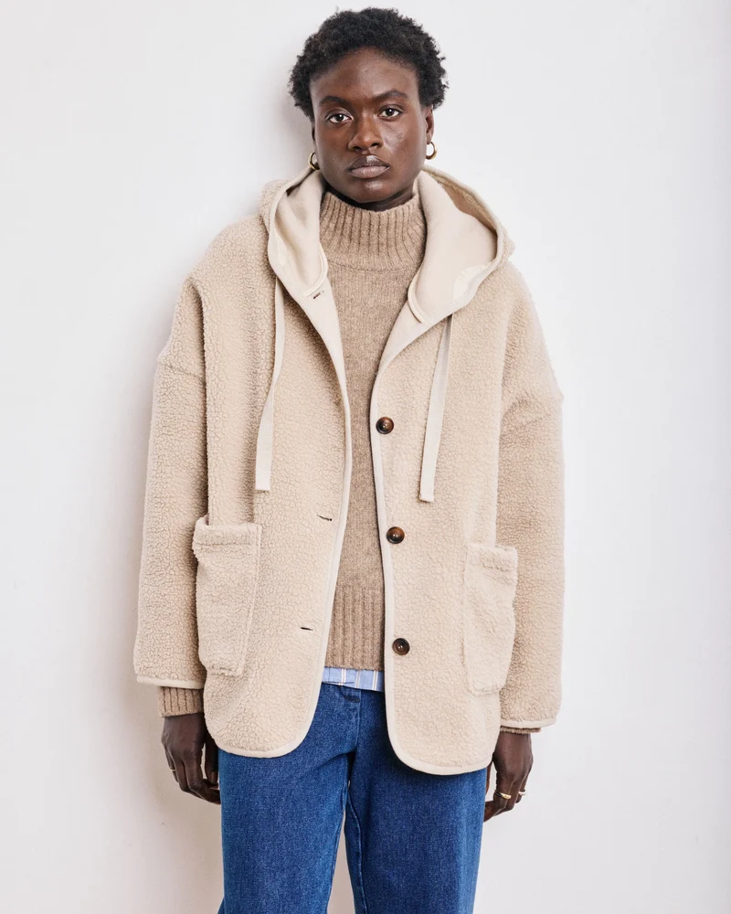 Hartford Manteau Visalia en Sherpa Sable