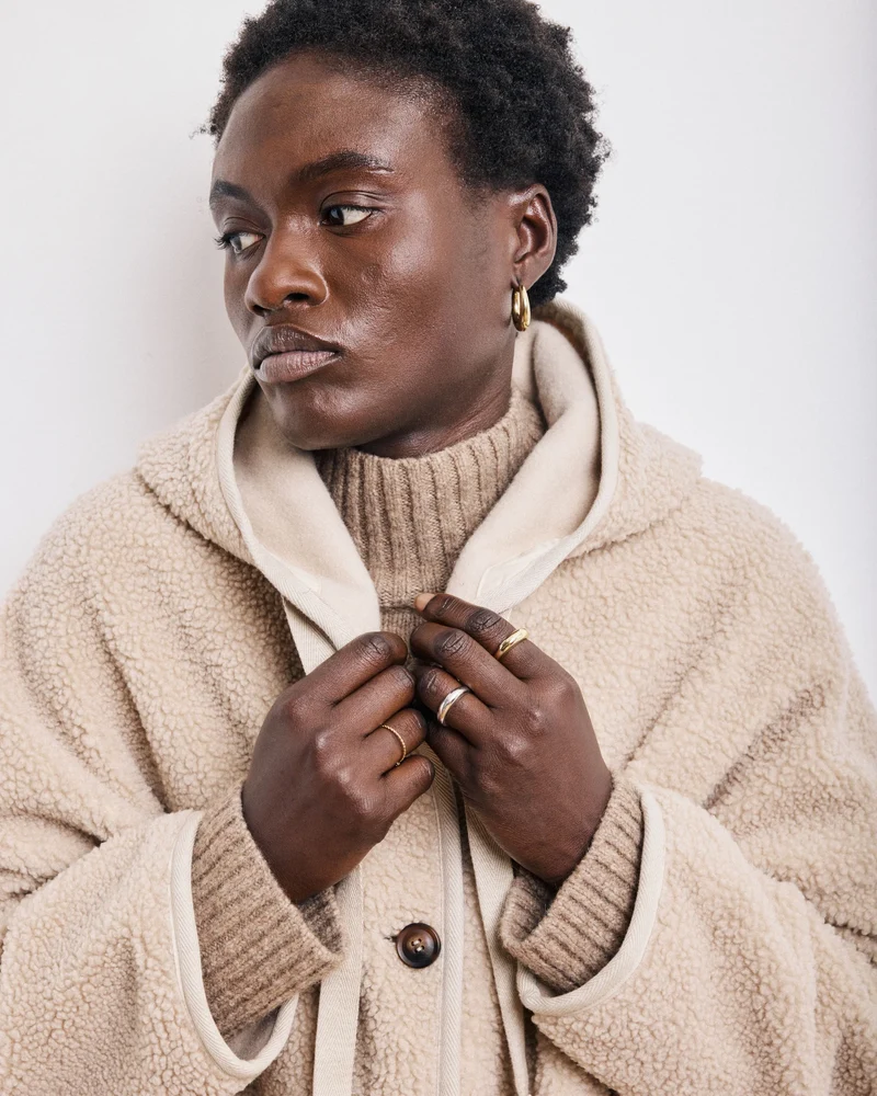 Hartford Manteau Visalia en Sherpa Sable