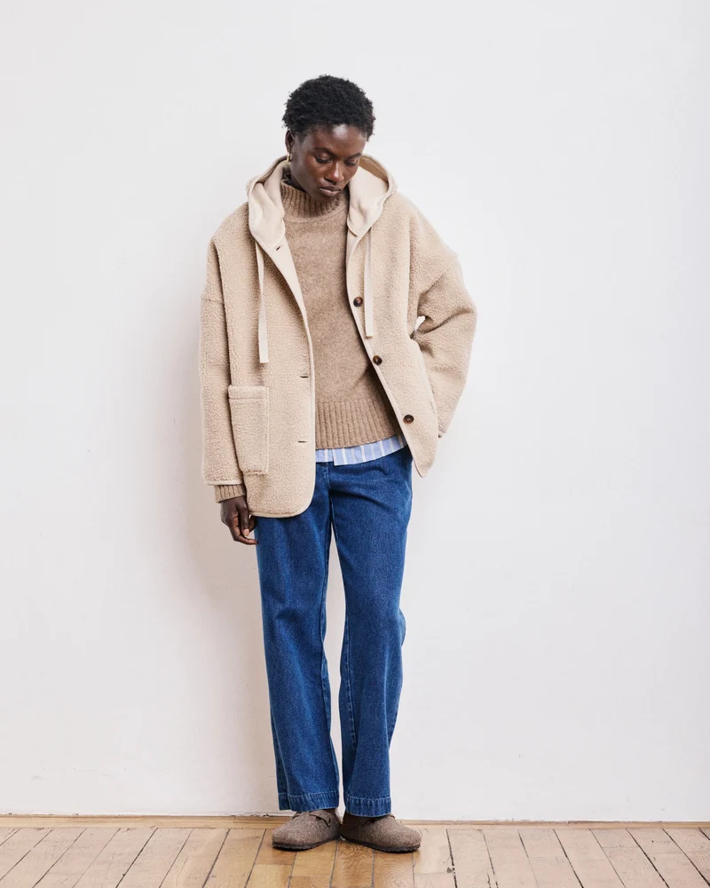 Hartford Manteau Visalia en Sherpa Sable