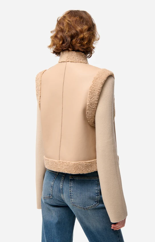 Vanessa bruno Gilet Daman Sans Manches Biscuit