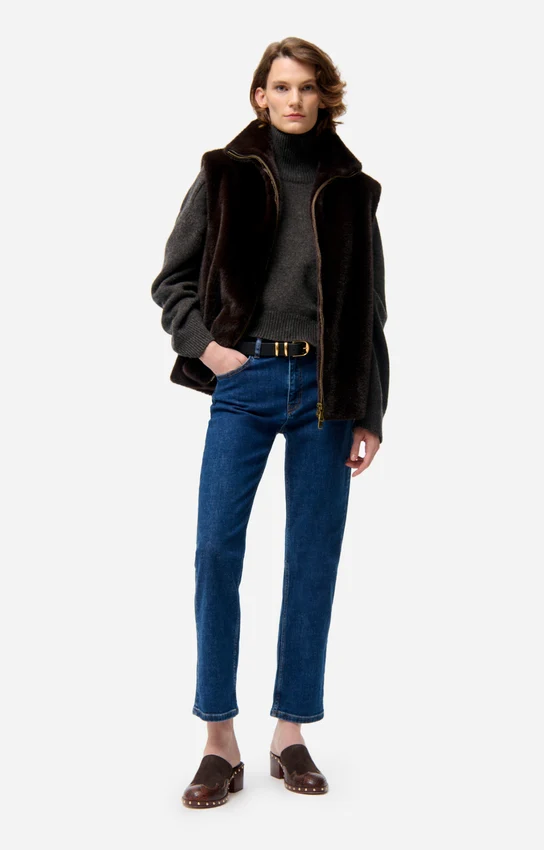 Vanessa bruno Blouson Furo sans Manches Brun