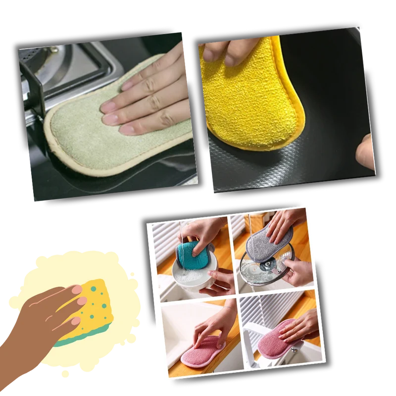 Éponge à vaisselle durable et réutilisable