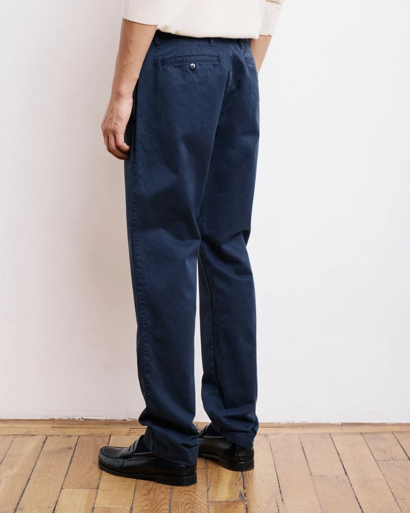 Hartford Pantalon Tex Chino Bleu Marine