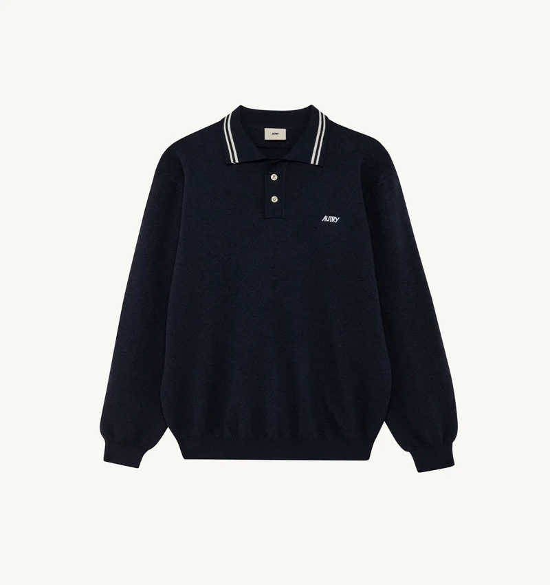 AUTRY Polo en Laine Tricot Vortex
