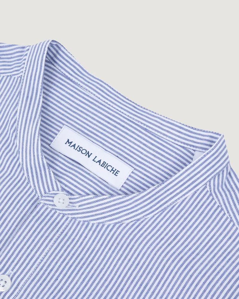 Maison Labiche Chemise Rennes Out Of Office Blue Stripes
