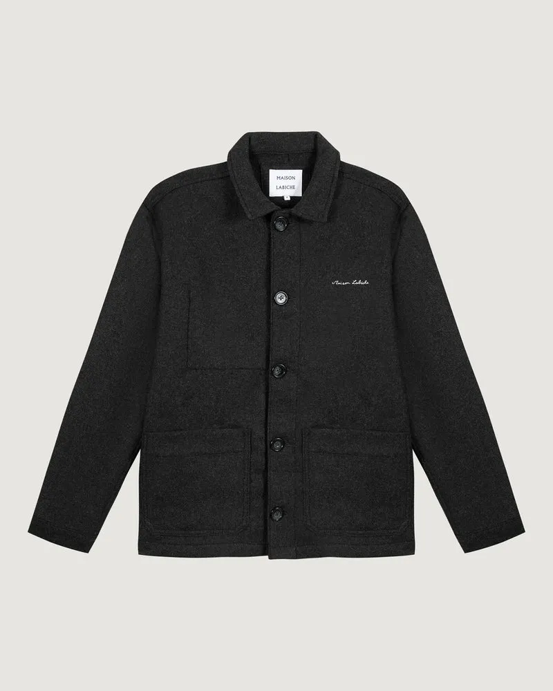 Maison Labiche Veste Sebasto en Laine Dark Heather Grey