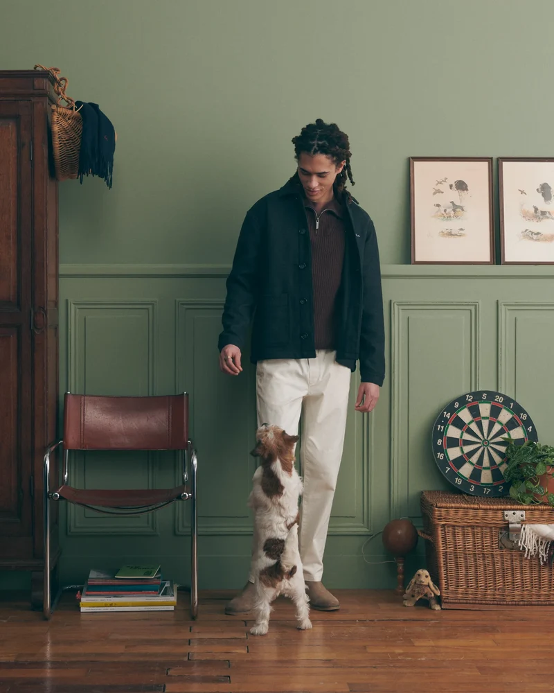 Maison Labiche Veste Sebasto en Laine Dark Heather Grey
