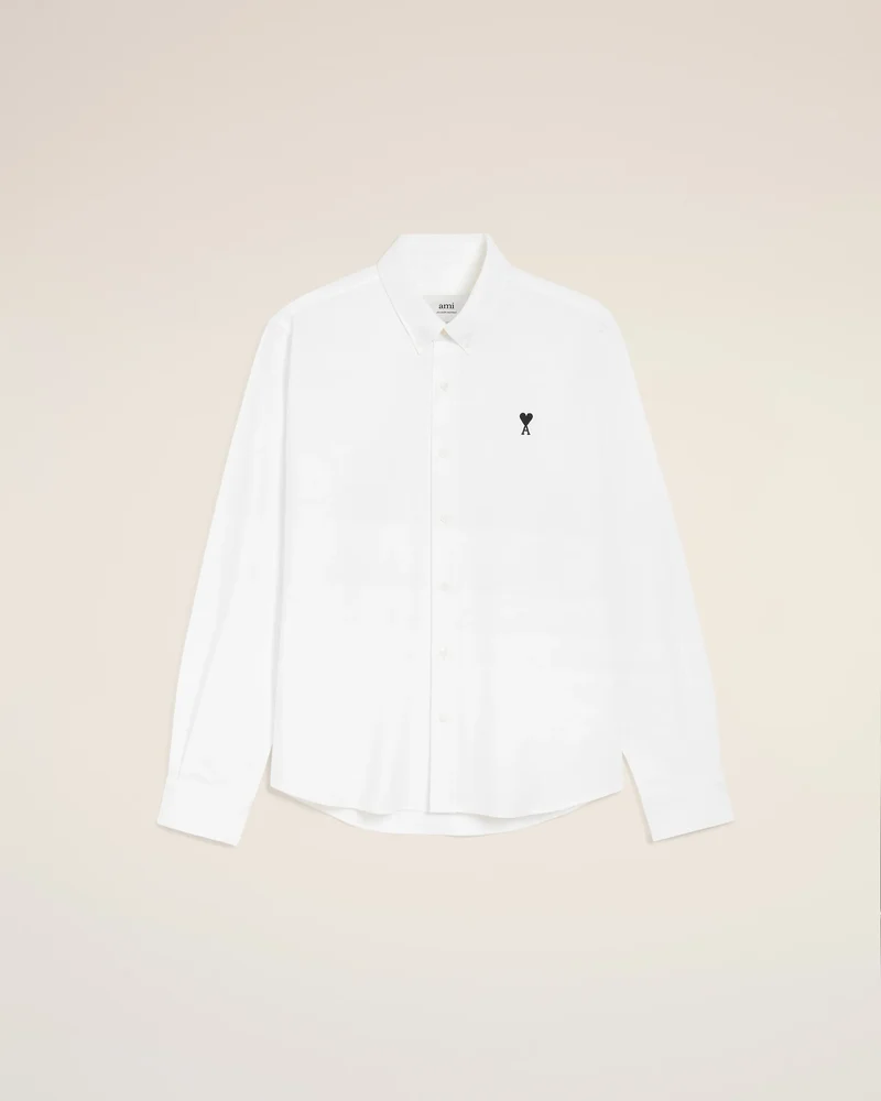 AMI Chemise Ami de Coeur Noir Oxford Blanc Naturel