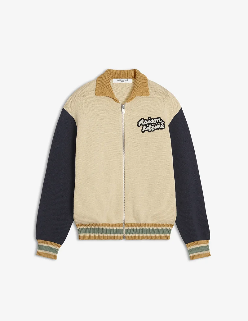 Maison Kitsuné Blouson Knitted College Rich Vanilla