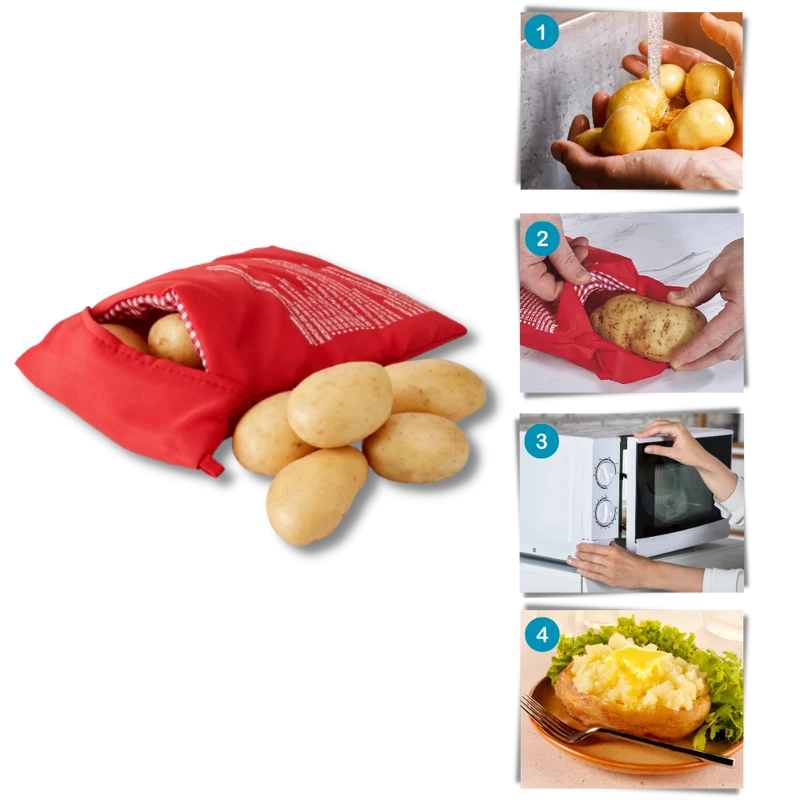 Sac de cuisson à pommes de terre pour micro-ondes