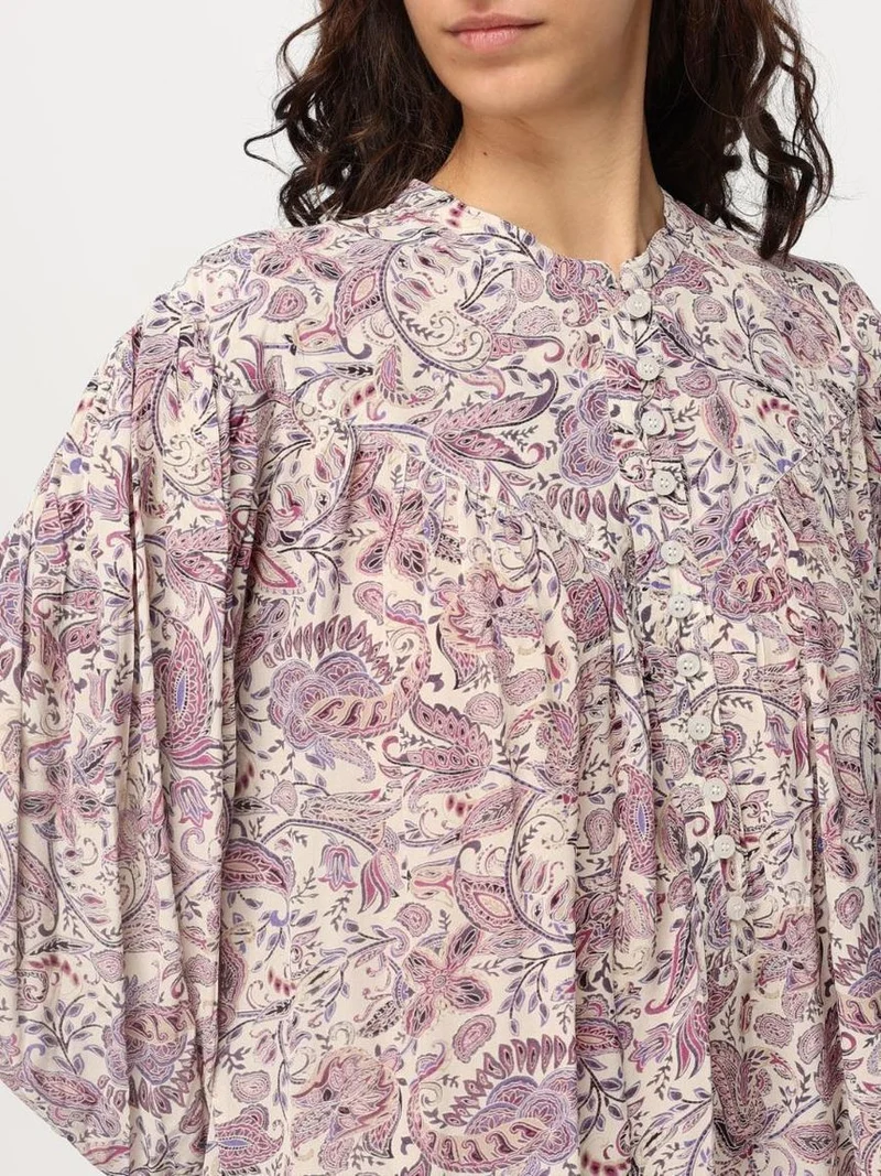 Isabel Marant Etoile Blouse Zalika Ecru Purple