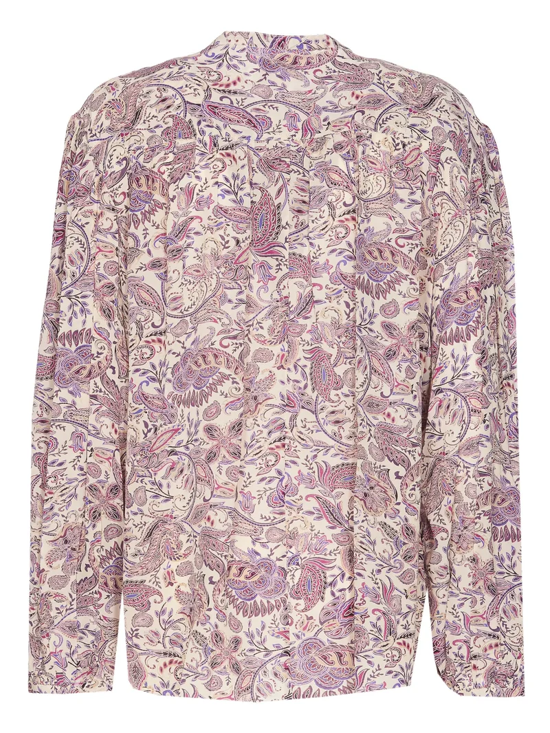 Isabel Marant Etoile Blouse Zalika Ecru Purple
