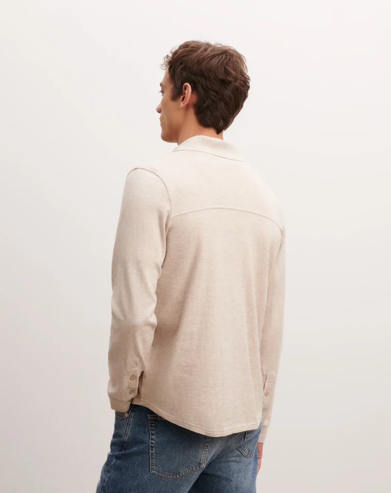Eric Bompard Chemise en Coton Cachemire Tourterelle