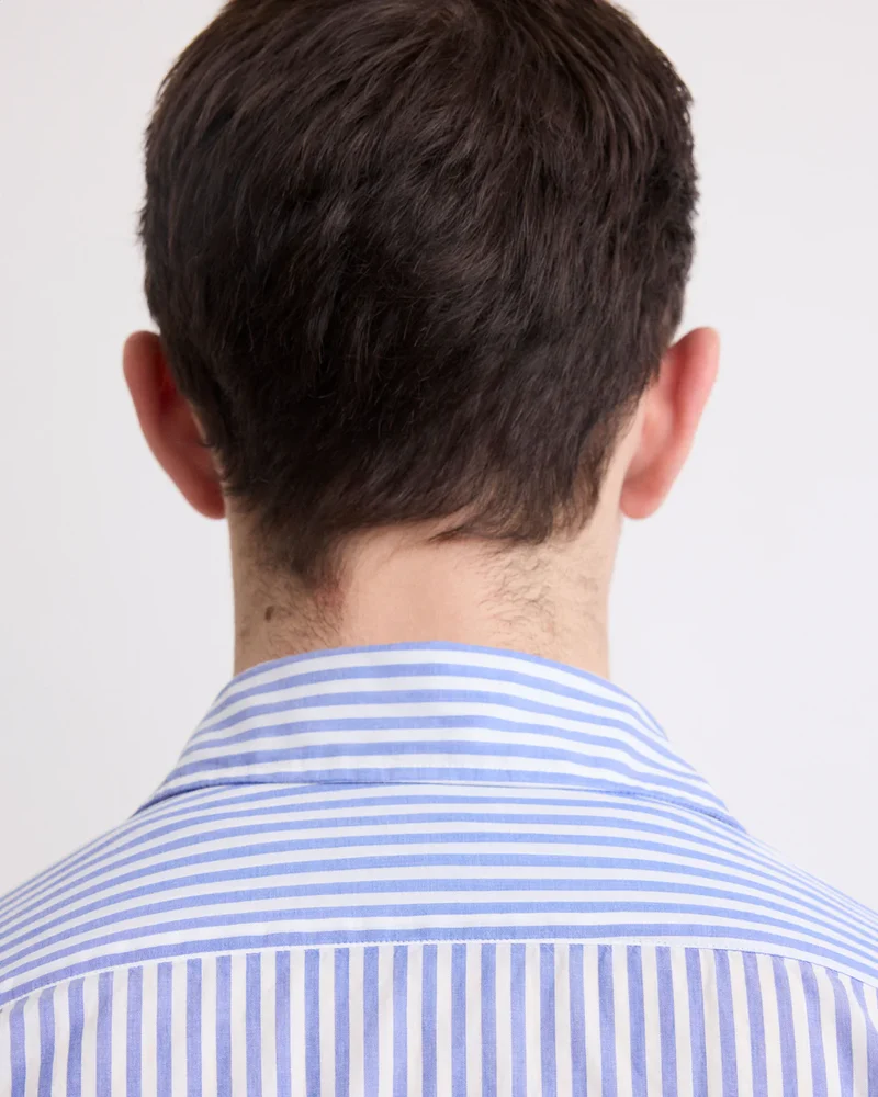 Hartord Chemise Paul en Popeline Blue White