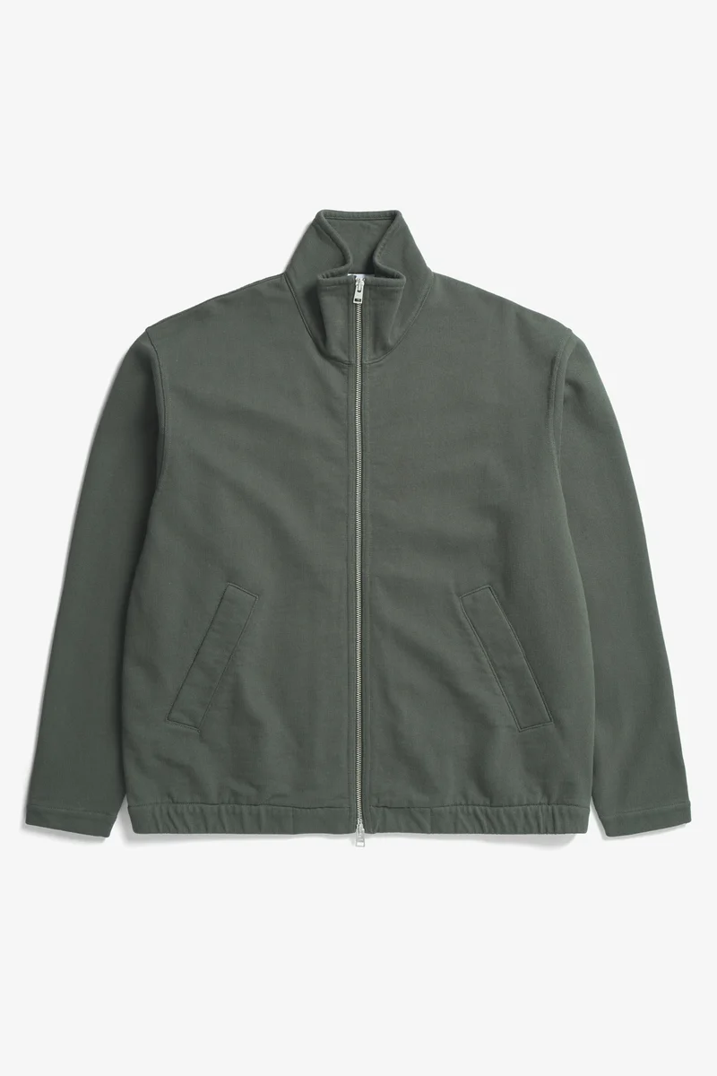 Norse Projects Veste Bjorn Relaxed Organic Loopbac Black Olive
