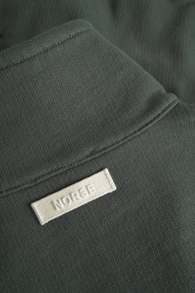 Norse Projects Veste Bjorn Relaxed Organic Loopbac Black Olive