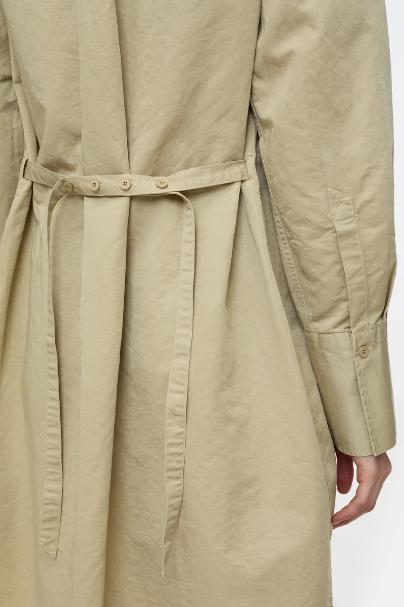 Closed Robe en Coton Lin Warm Sand