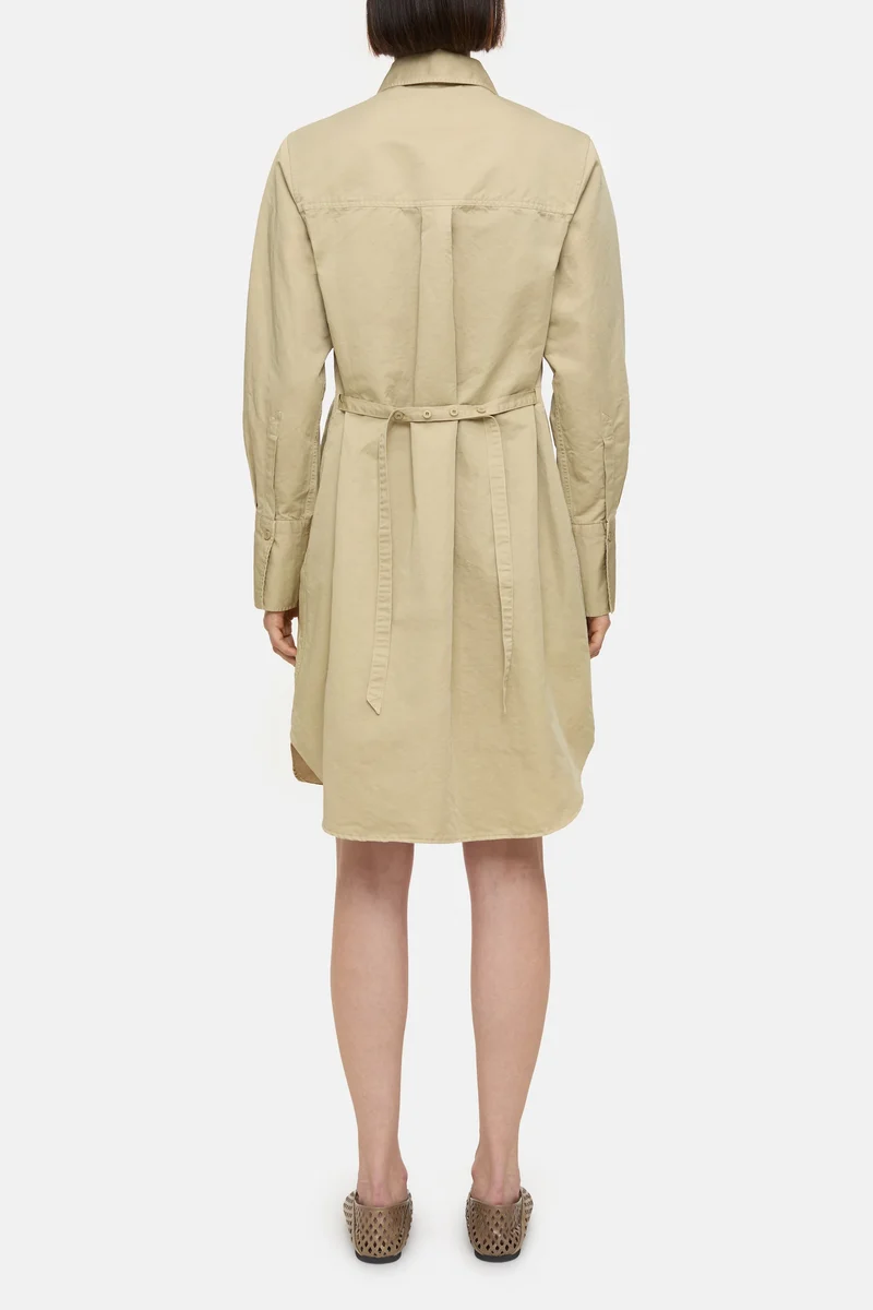 Closed Robe en Coton Lin Warm Sand