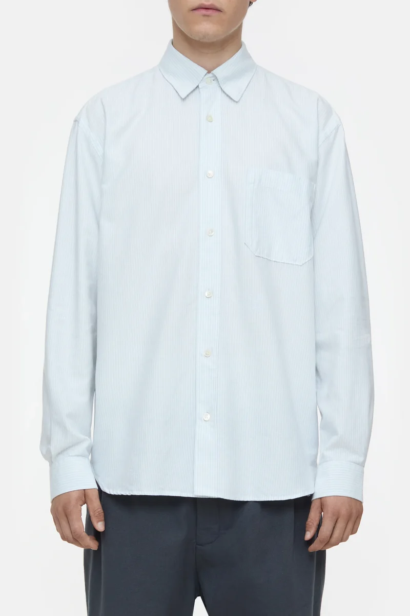 Closed Chemise Oxford à Rayures Light Sky Blue