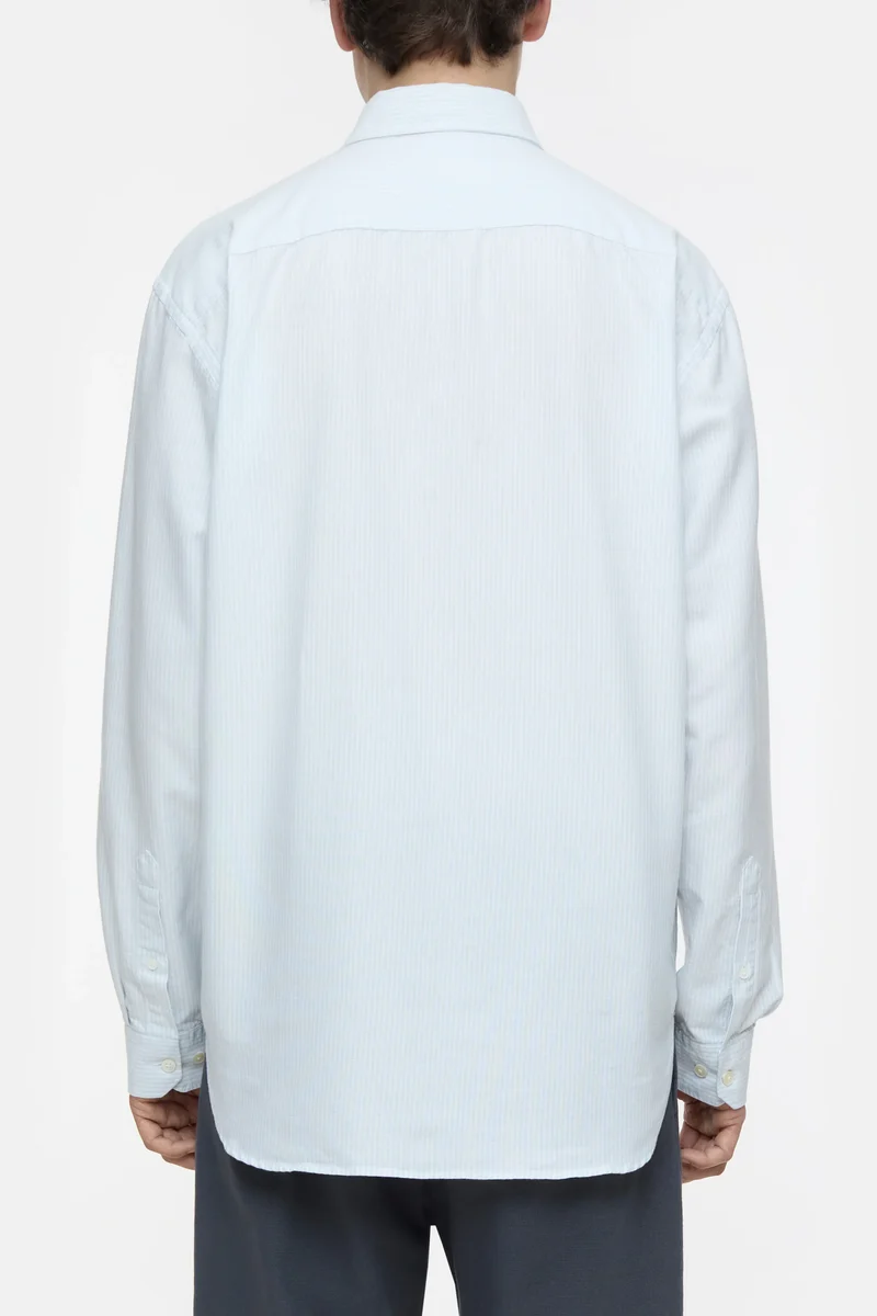Closed Chemise Oxford à Rayures Light Sky Blue