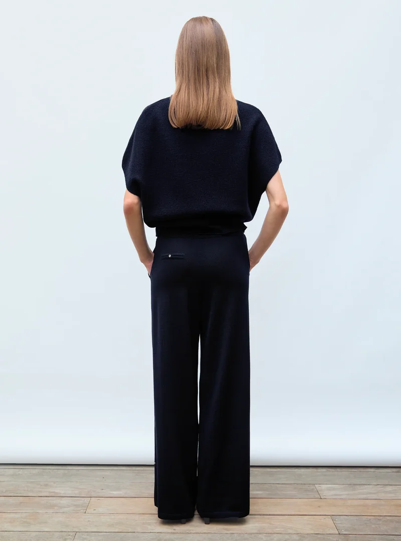 Molli Pantalon Lauren en Laine Mérinos Nuit