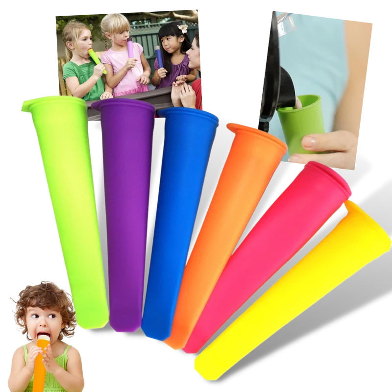 Pack de 5 moules en silicone pour sucettes glacées
