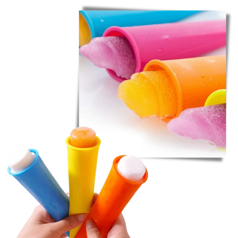 Pack de 5 moules en silicone pour sucettes glacées