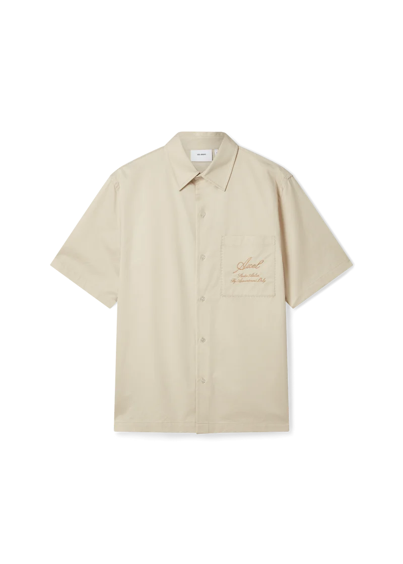 Axel Arigato Chemise Stitch Embroidered Pale Beige