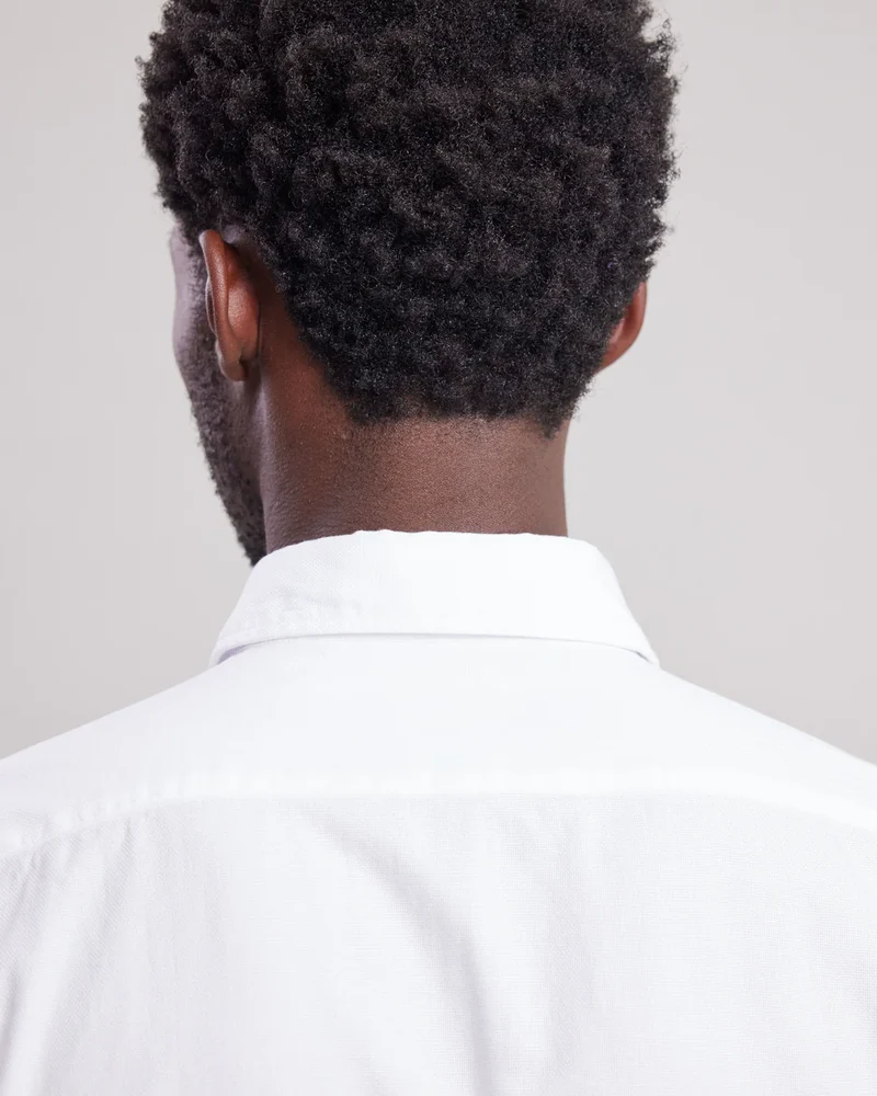 Hartord Chemise Sammy en Piqué de Coton Blanc