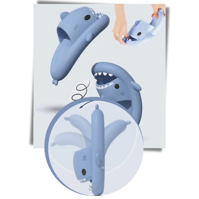 Chaussons de plage en forme de requin