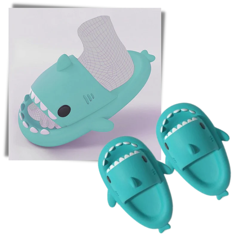 Chaussons de plage en forme de requin