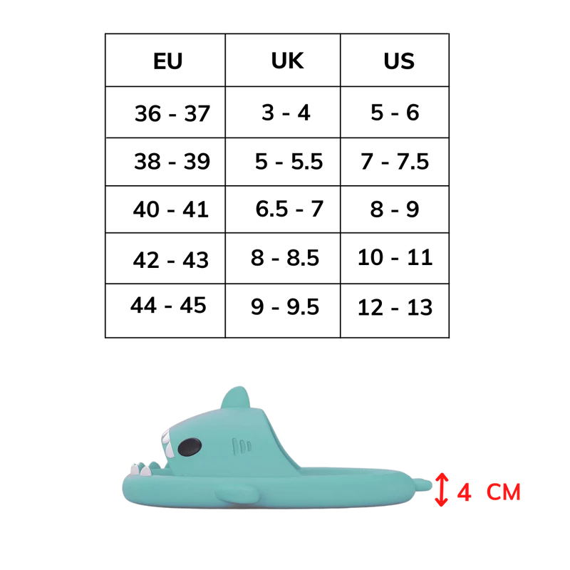 Chaussons de plage en forme de requin