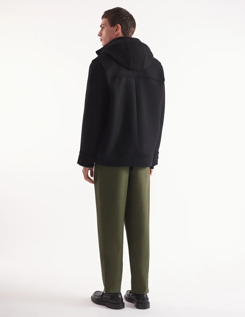 Maison Kitsuné Duffle Coat en Laine Black