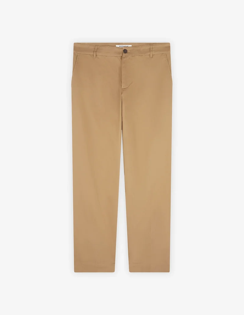 Maison Kitsuné Pantalon Straight Chino Beige