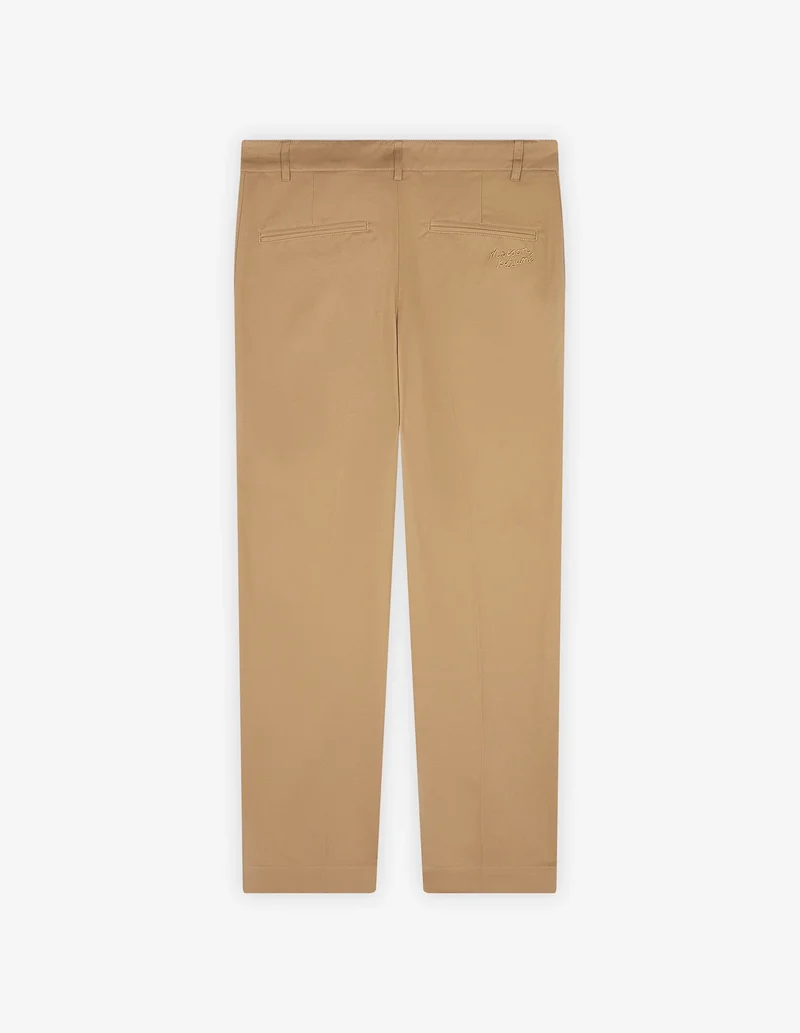 Maison Kitsuné Pantalon Straight Chino Beige