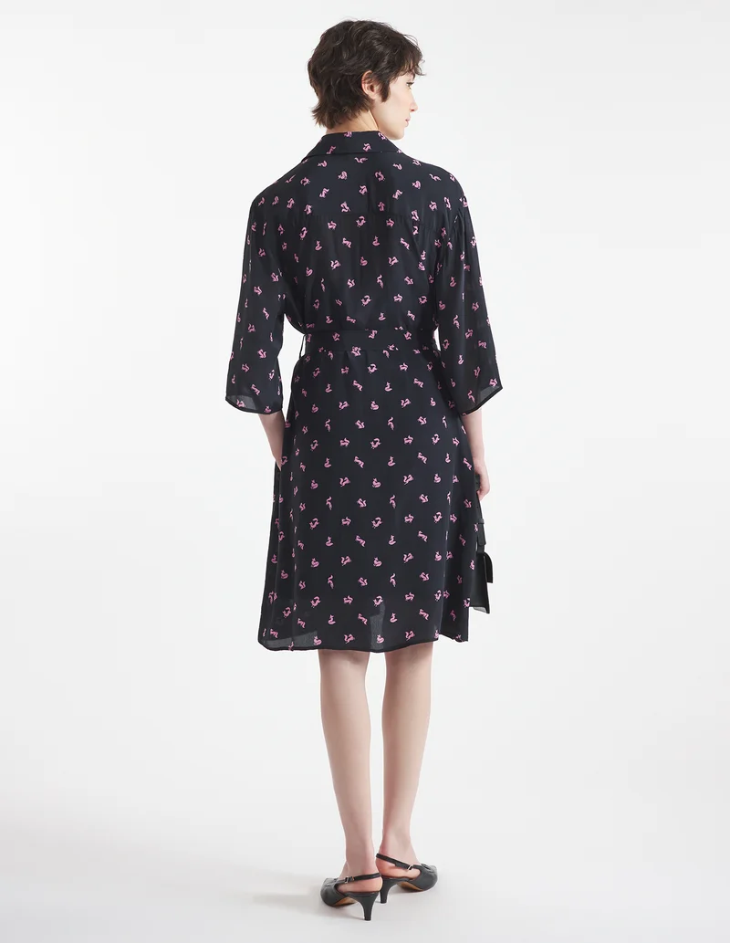 Maison Kitsuné Robe Fancy Fox Black