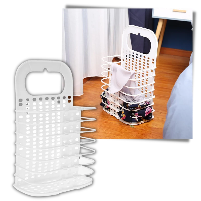 Panier à linge mural pliable en plastique