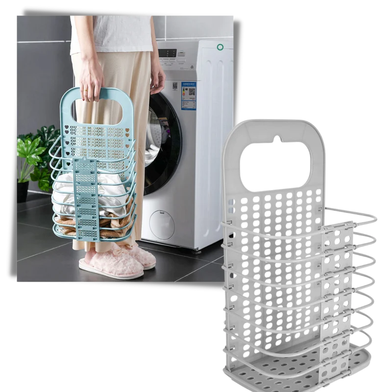 Panier à linge mural pliable en plastique