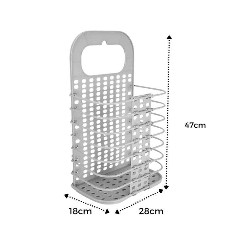 Panier à linge mural pliable en plastique