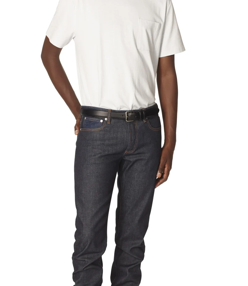 A.P.C. Ceinture Paris en cuir Noir