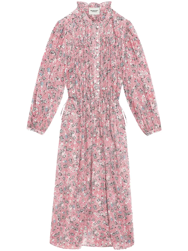 Isabel Marant Etoile Robe Dalida Raspberry Black