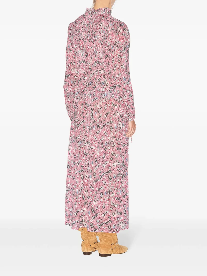 Isabel Marant Etoile Robe Dalida Raspberry Black