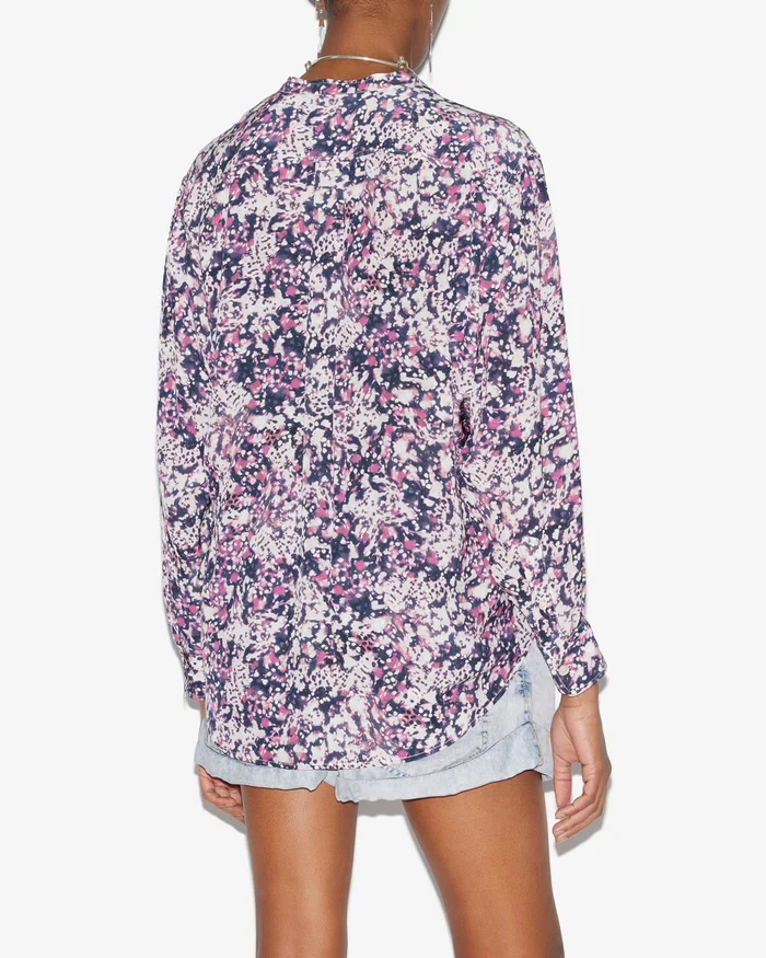 Isabel Marant Etoile Chemisier Catchell Ecru Purple