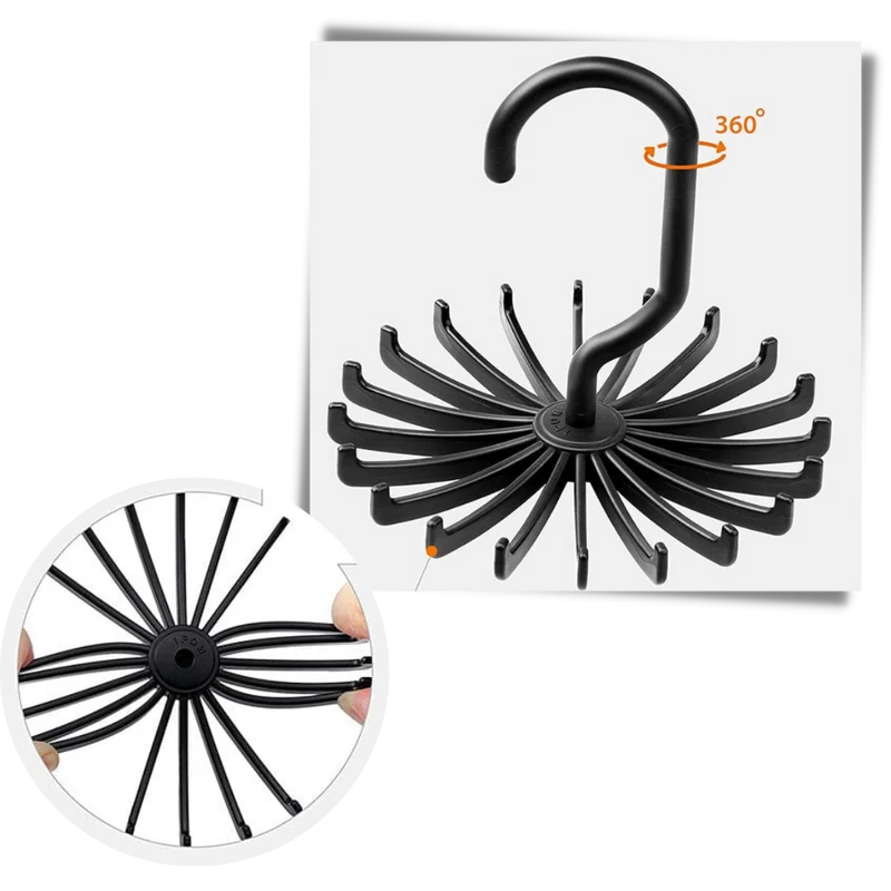 Porte-cravate rotatif à 360 degrés