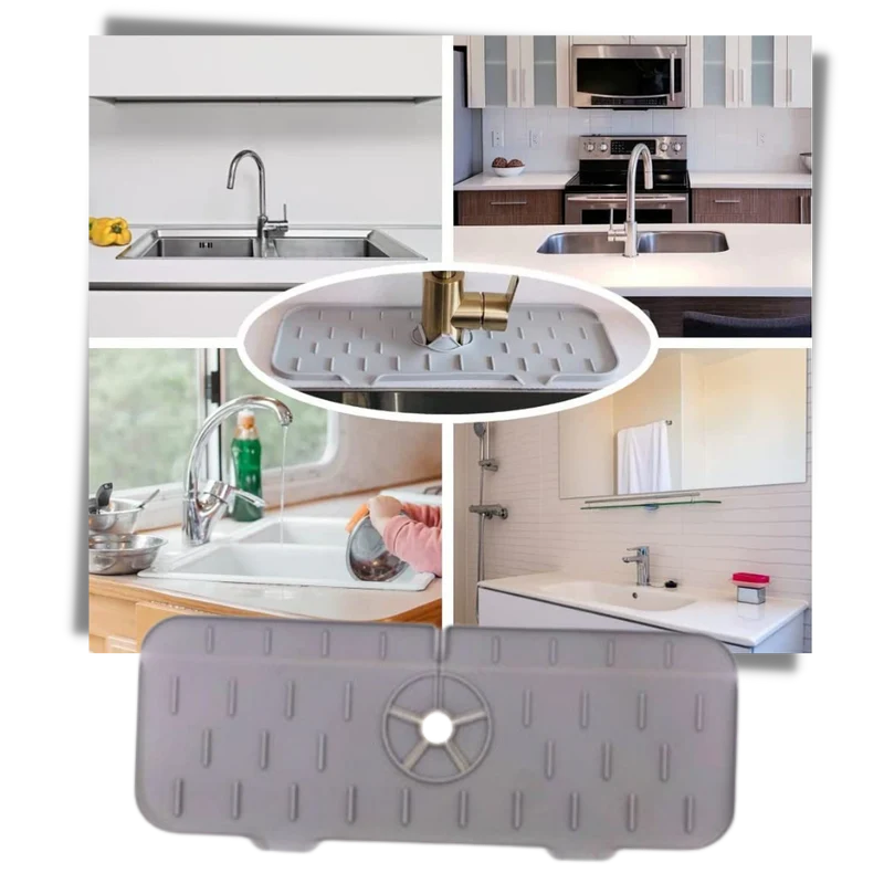 Tapis en silicone anti-éclaboussures pour évier